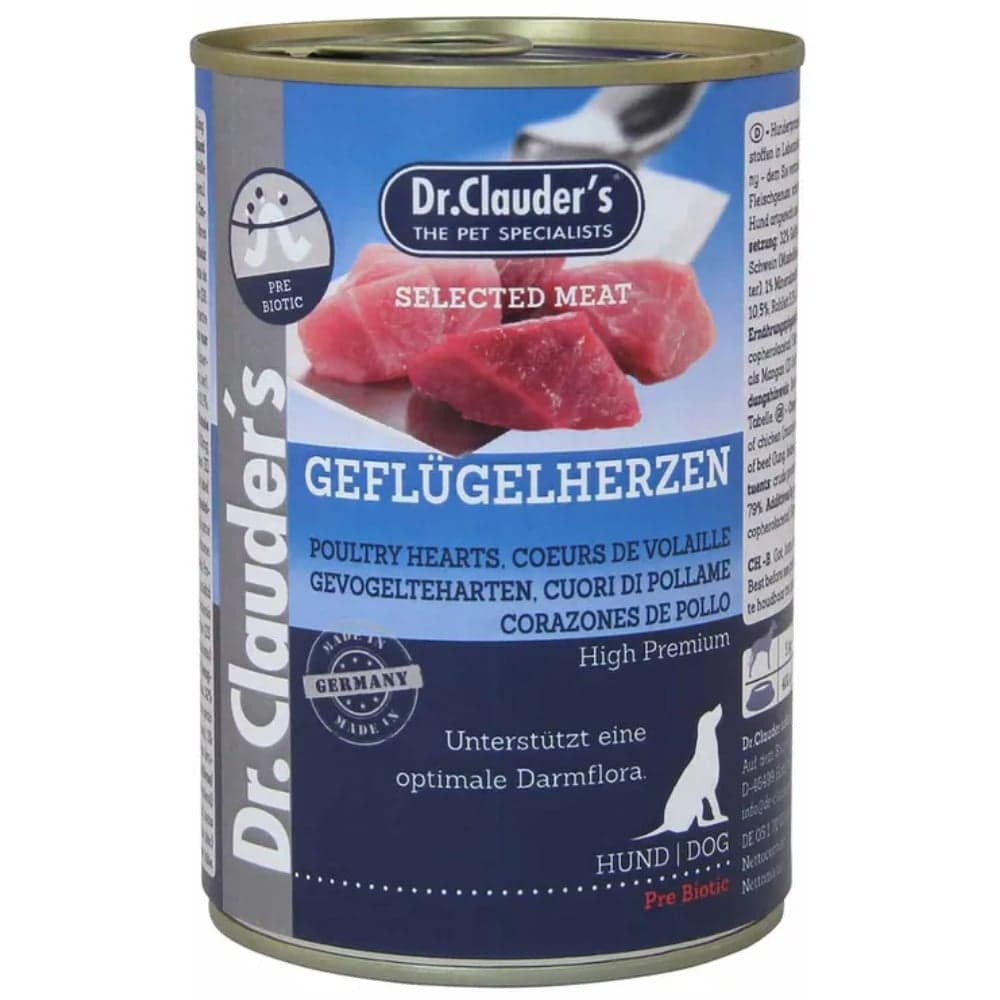 Prebiotic Poultry Hearts 400 g Dog Wet Food, view: 0