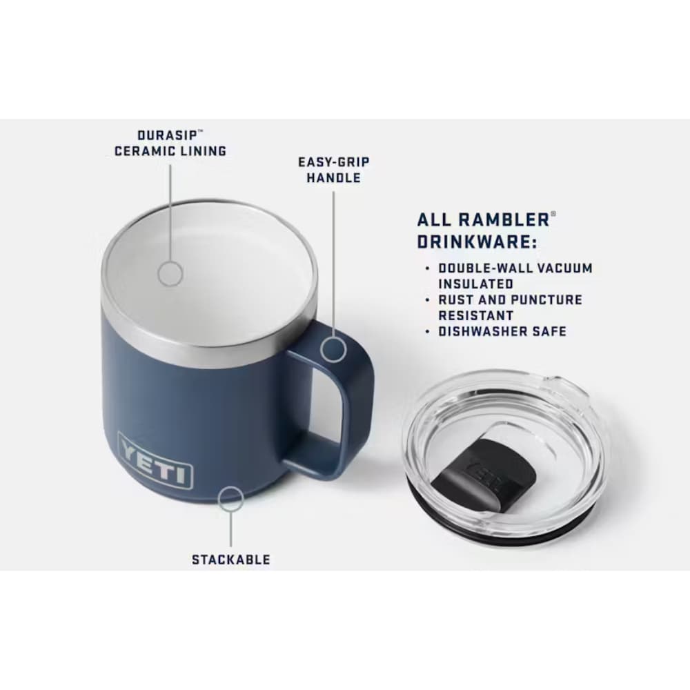 Rambler 10 oz Ceramic Lined Mug MagSlider™ Lid Ridgeline, view: 3