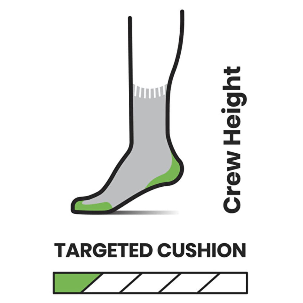 Run Cold Weather Targeted Crew Socks Alpine Blue, view: 1