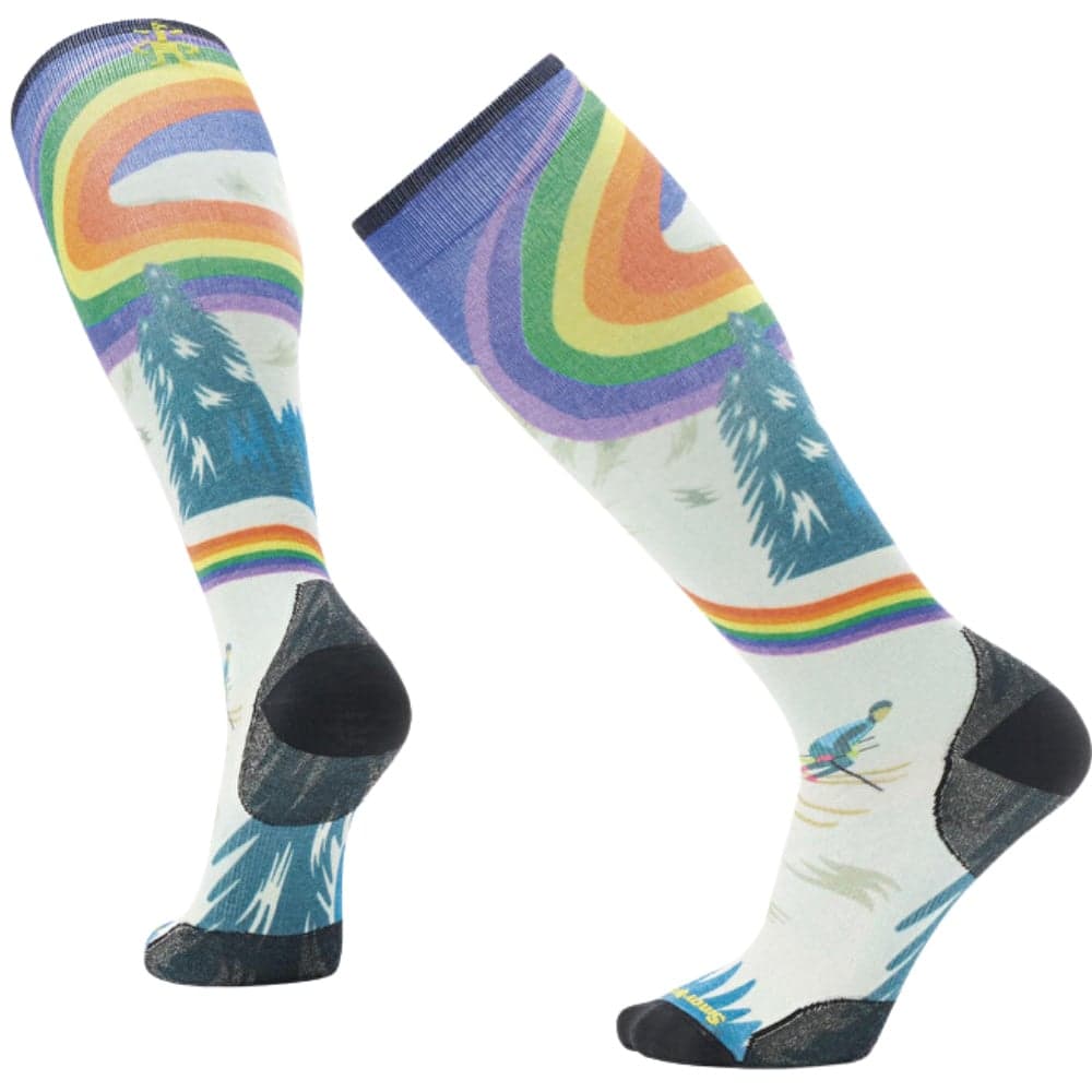 Ski Zero Cushion Rainbow Trails Print OTC Socks Laguna Blue, view: 0