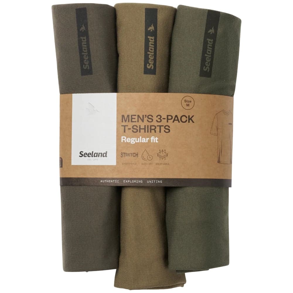 M's T-Shirt, 3-Pack Pine Green/Military Olive/Grape Leaf, view: 1