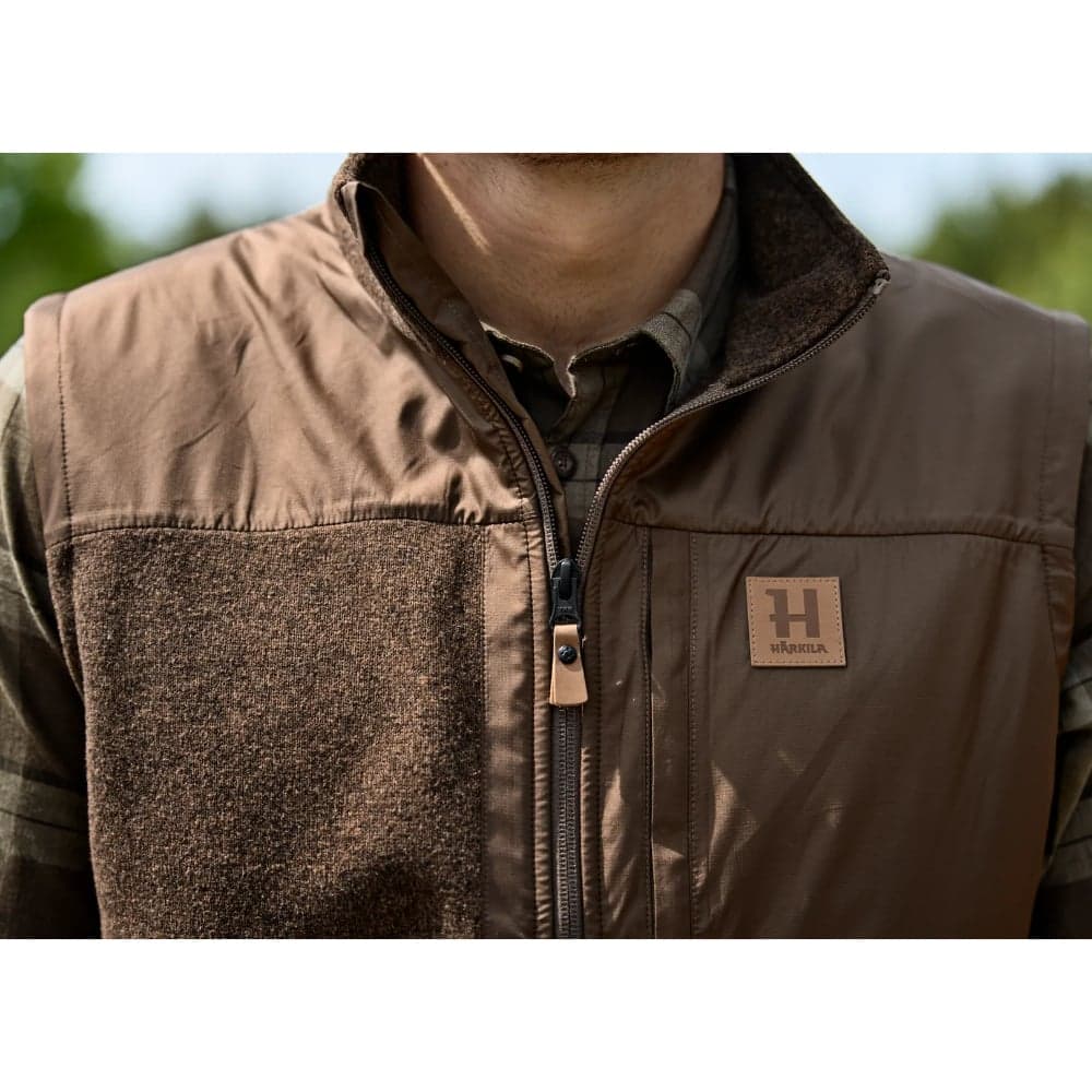 M's Härkila Kalix Fleeceväst Dark Earth, view: 2