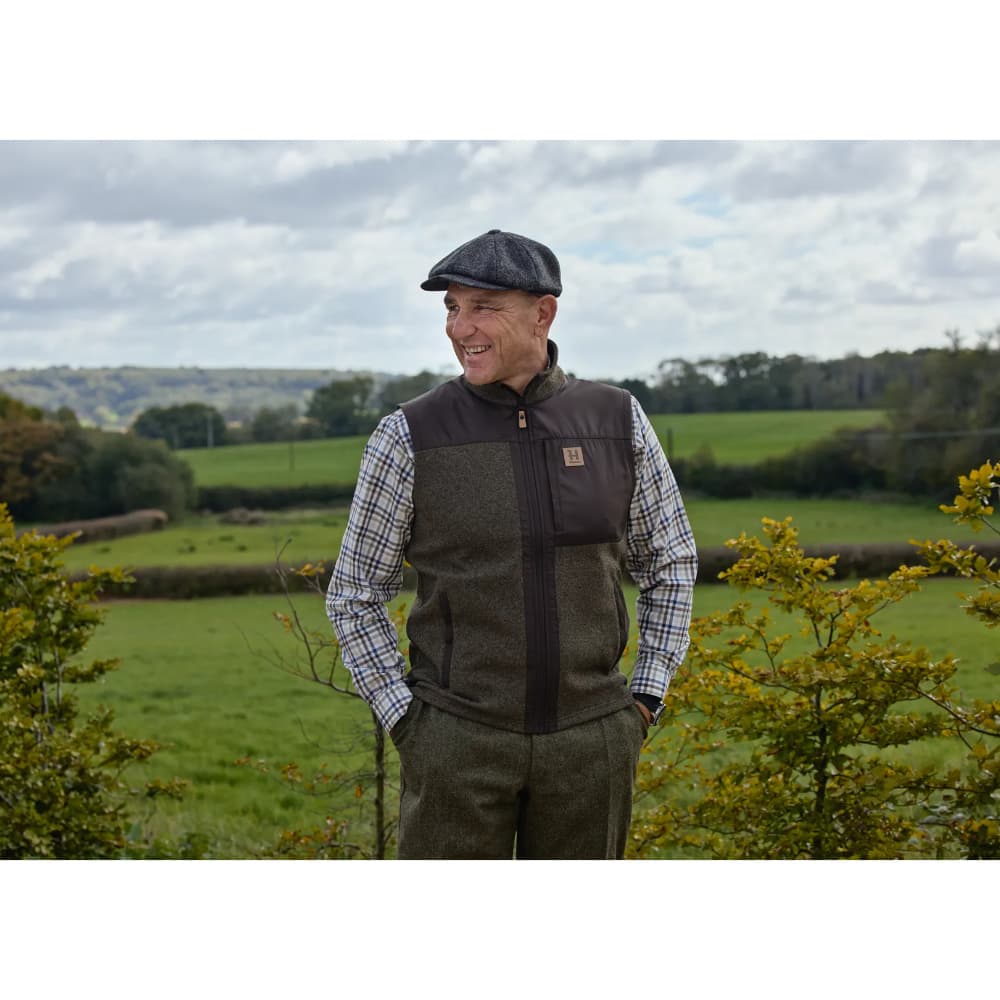 M's Härkila Kalix Fleeceväst Willow Green/Shadow Brown, view: 2