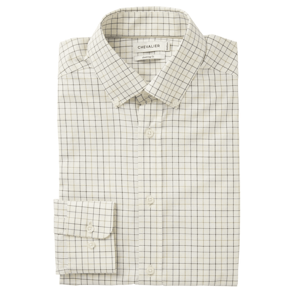 Baron Shooting Fit Stretch Shirt Men Stormy Blue Tattersall, view: 2