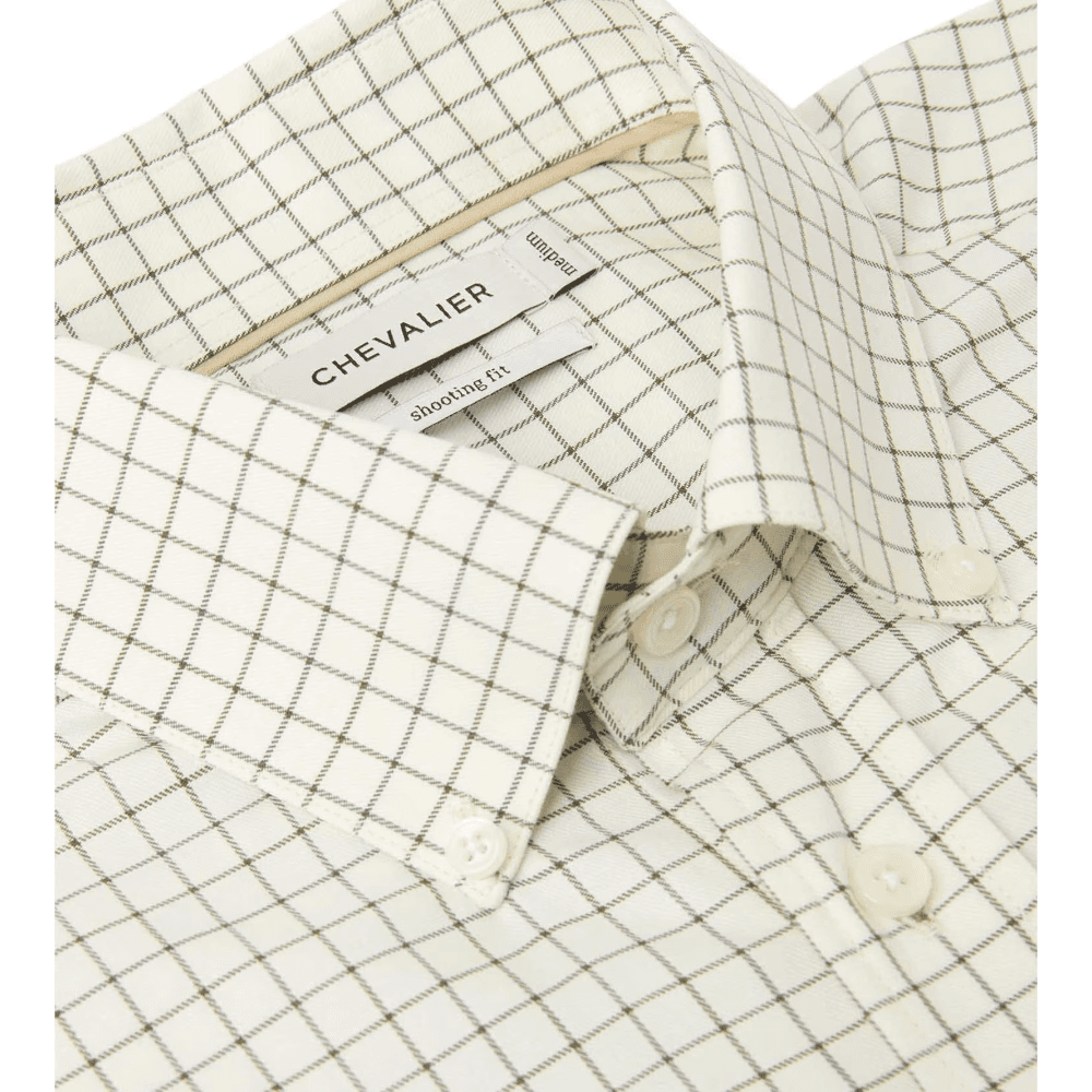 Baron Shooting Fit Stretch Shirt Men Highland Green Tattersall, view: 4