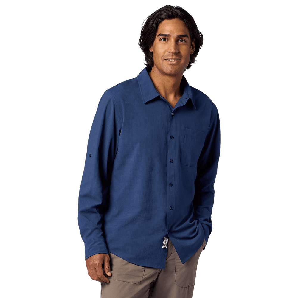 M's Airexchange Ls Shirt Nightfall Navy, view: 0