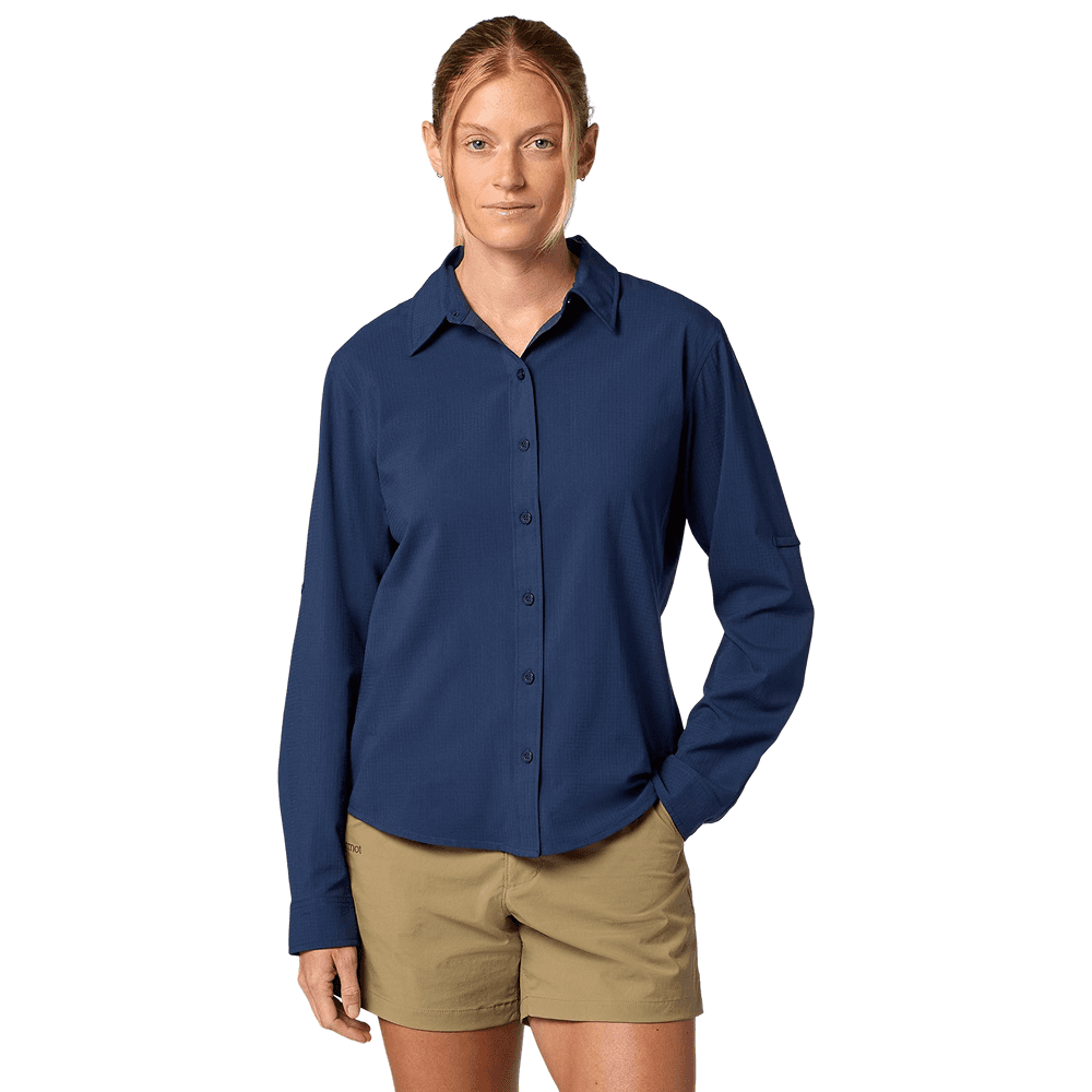 W's Airexchange Ls Shirt Nightfall Navy, view: 0