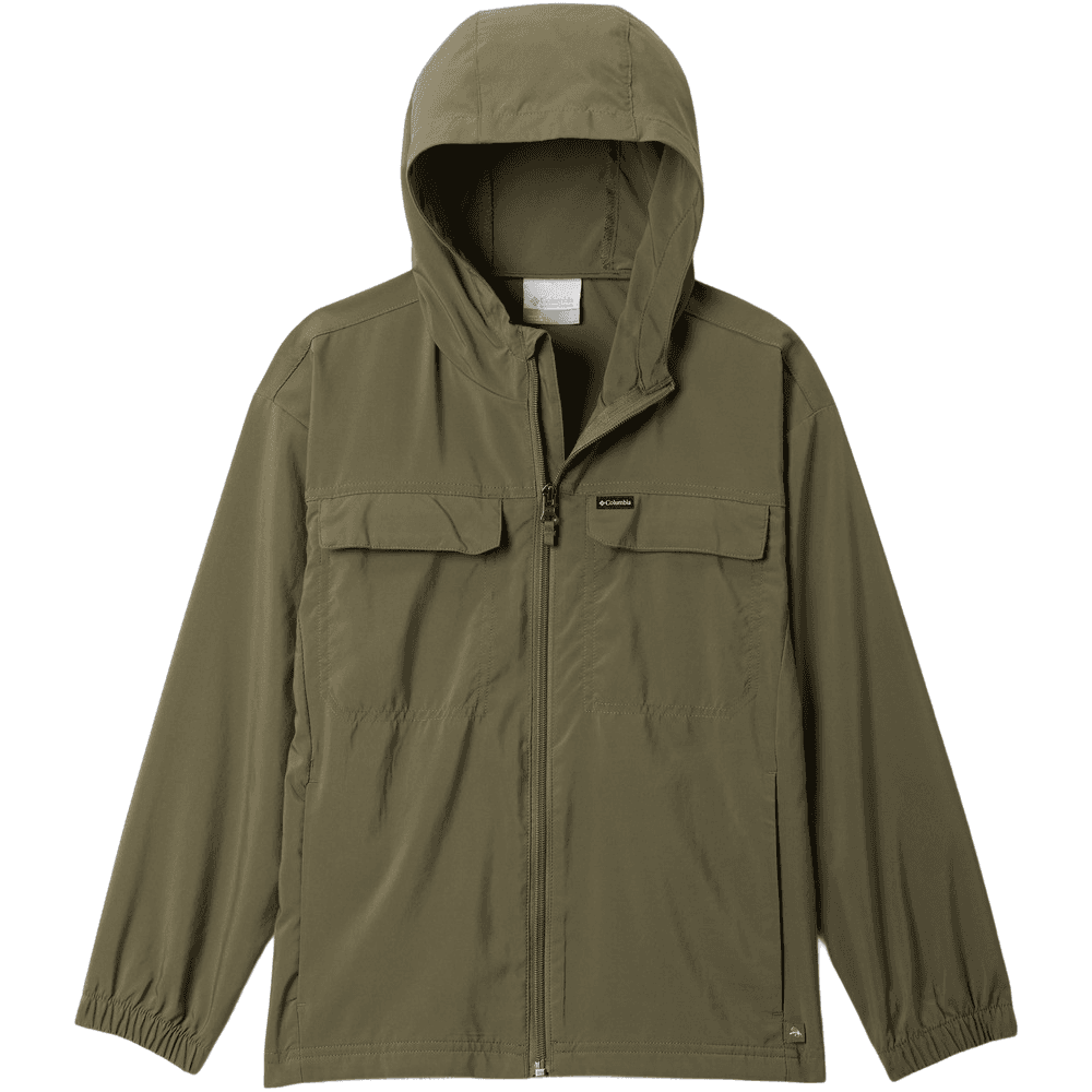Skien Valley™ Hooded Long Sleeve Shirt Stone Green, view: 0