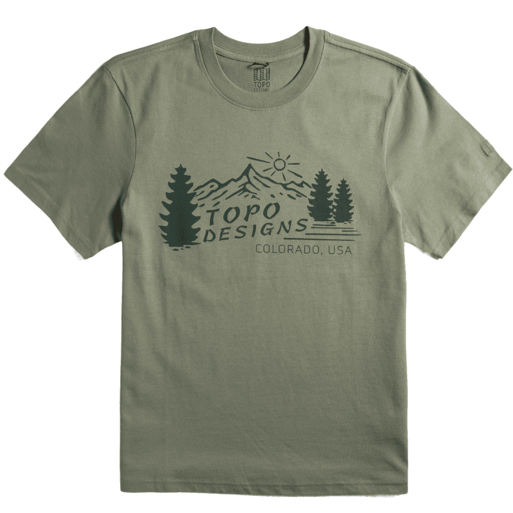 Mountain Scene Tee S/S M Oil Green, view: 0