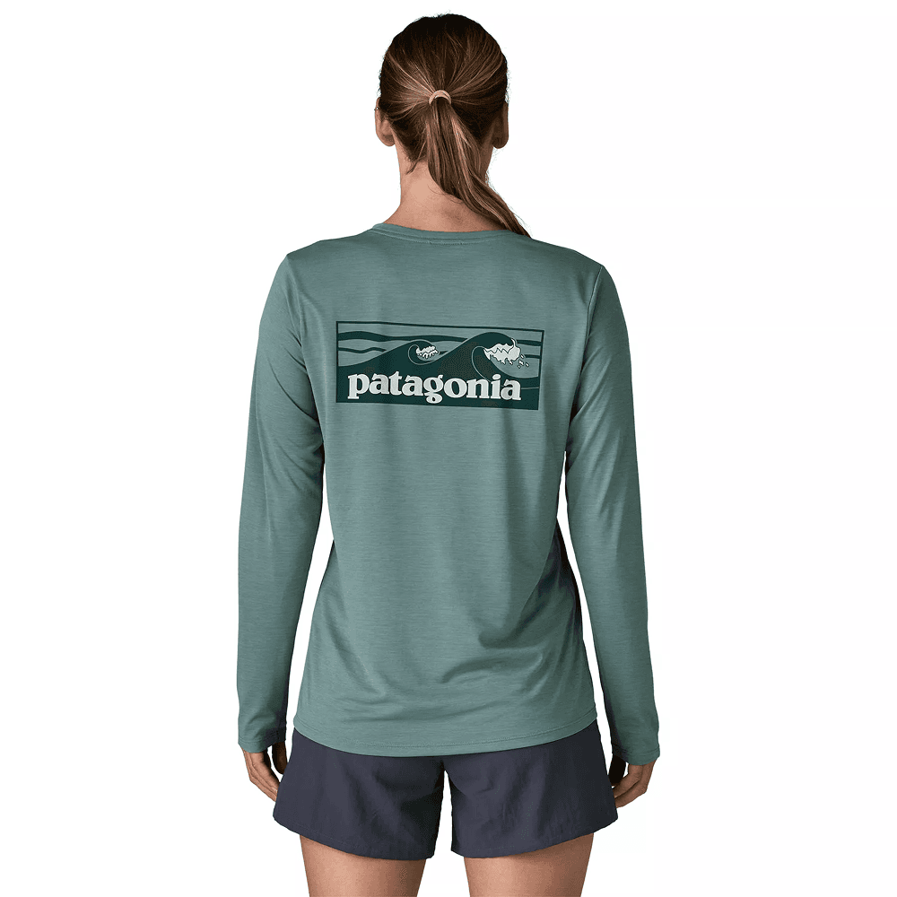 W L/S Cap Cool Daily Shirt - Board Logo Blue Sage - Light Blue Sage X-Dye, view: 2