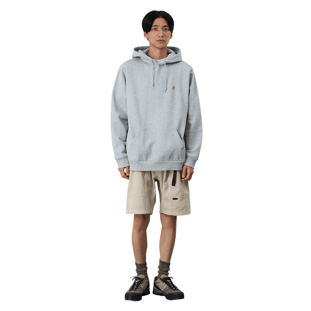 One Point Hooded Sweatshirt Heather Grey, view: 2