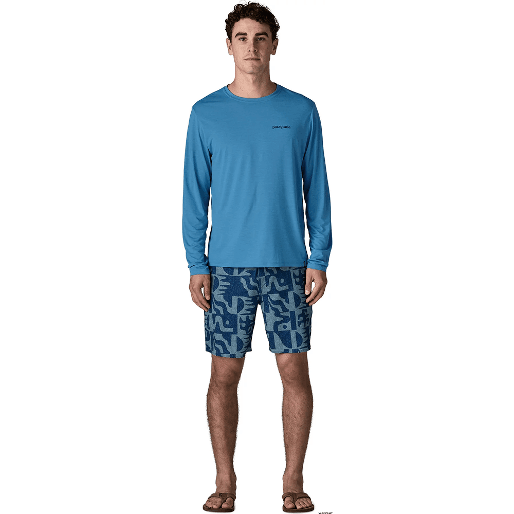 M L/S Cap Cool Daily Shirt - Board Logo Shore Blue - Light Shore Blue X-Dye, view: 3