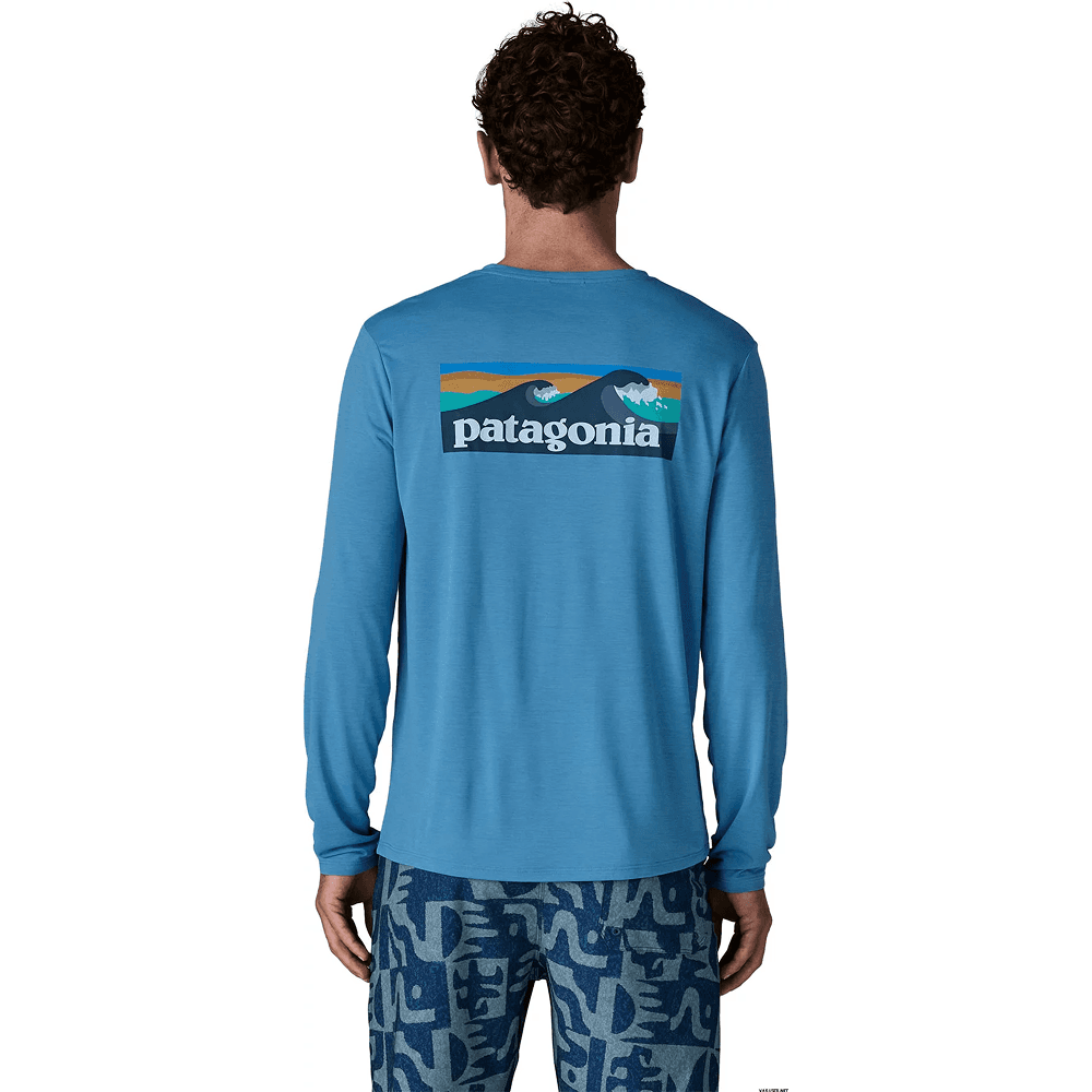 M L/S Cap Cool Daily Shirt - Board Logo Shore Blue - Light Shore Blue X-Dye, view: 1