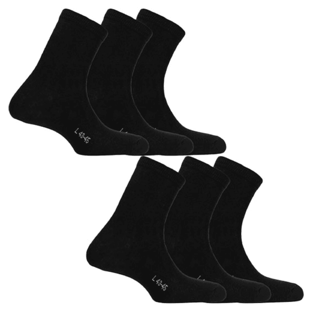 6Pk Cotton Socks Black, view: 0