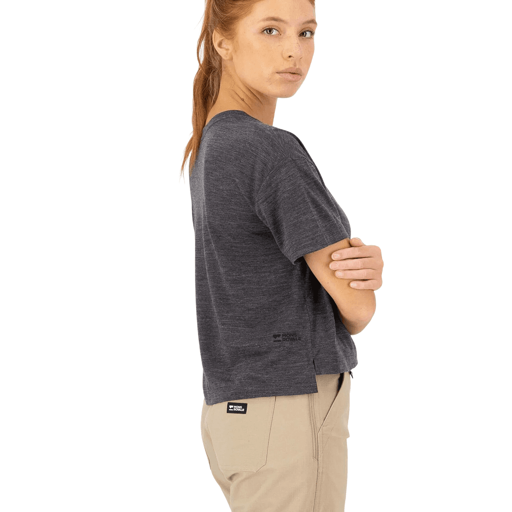 Zephyr Merino Tencel Boxy T-Shirt Smoke, view: 3