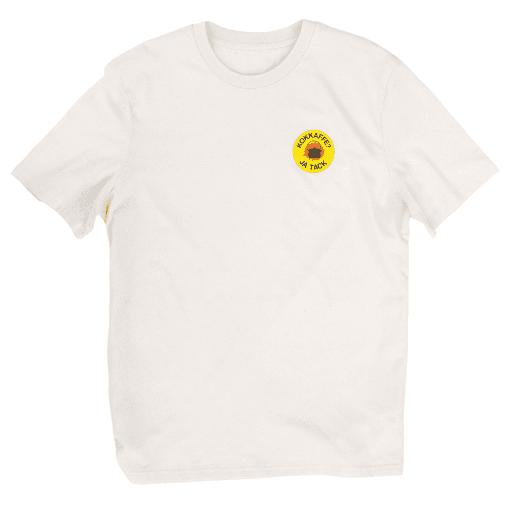 T-Shirt "Kokkaffe Ja Tack" Raw Nat. White, view: 0