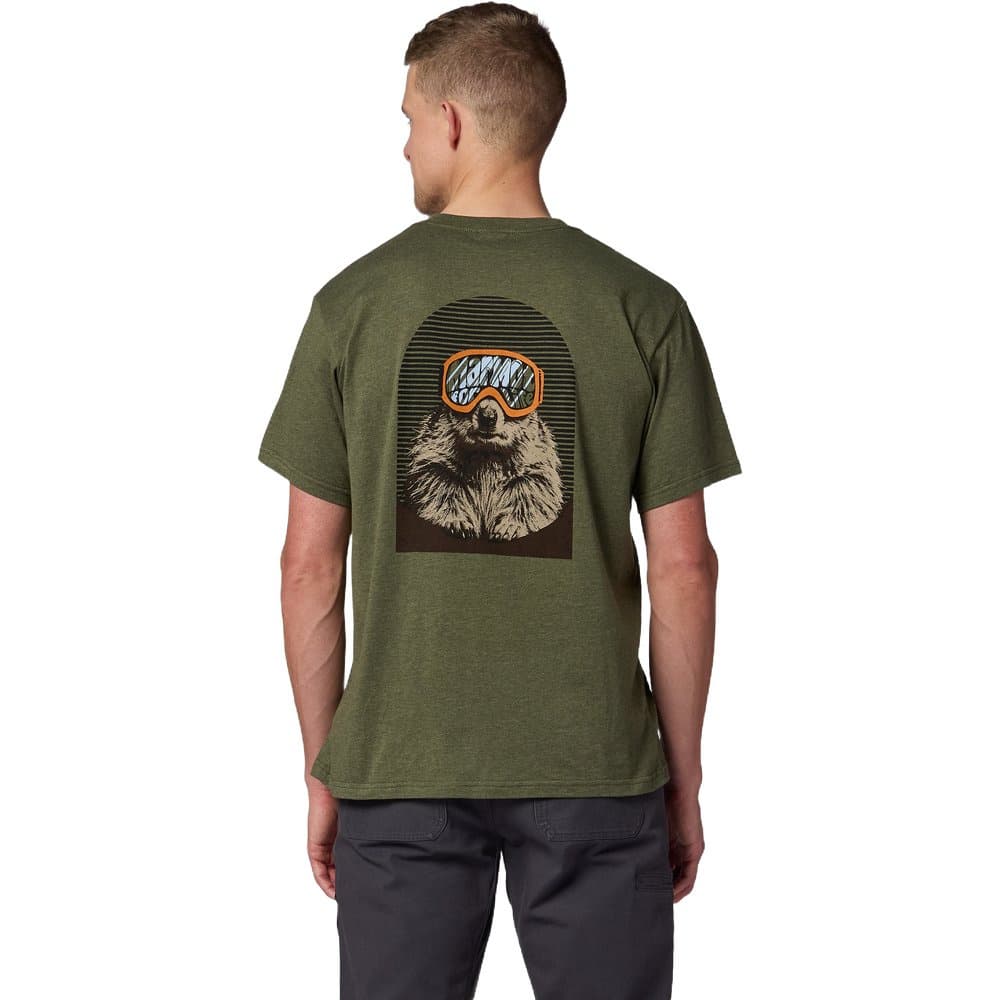 Marty Goggles Tee Ss Surplus Green Heather, view: 3