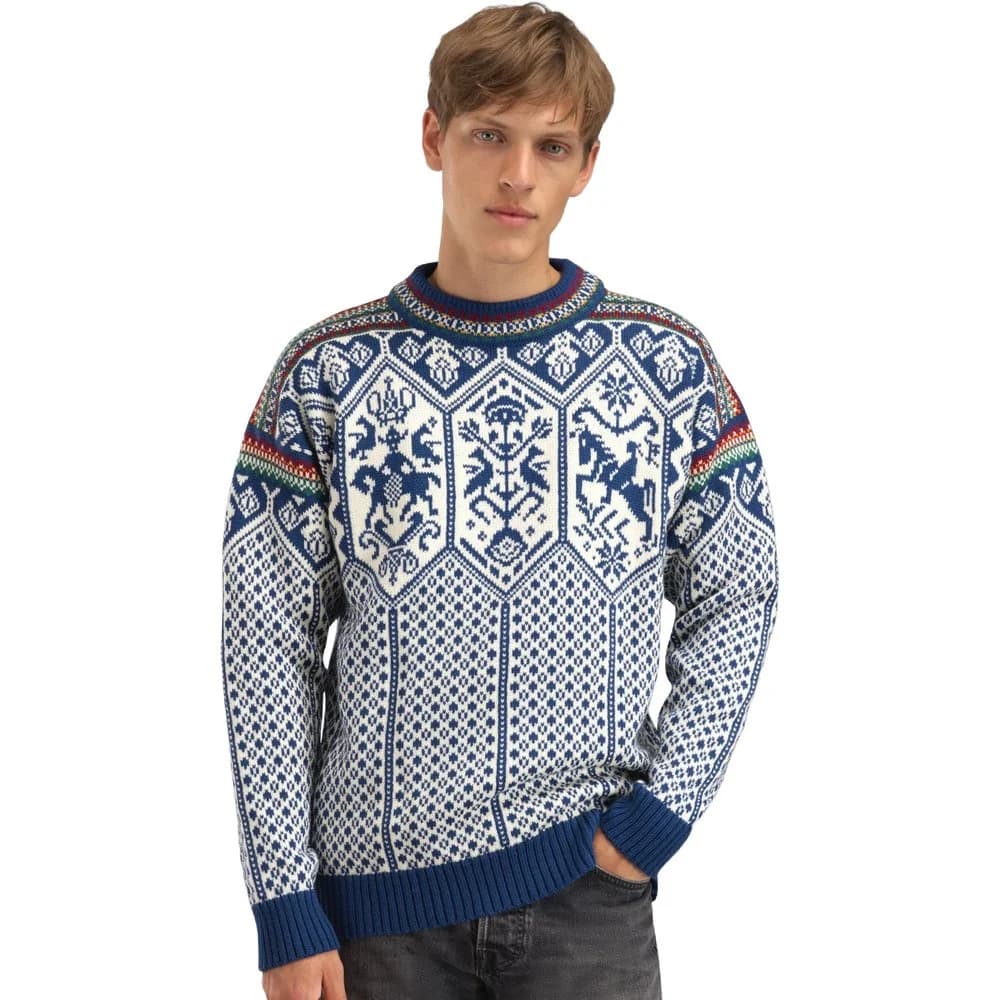 1994 Masc Sweater Indigo Mustard Bottlegreen, view: 1