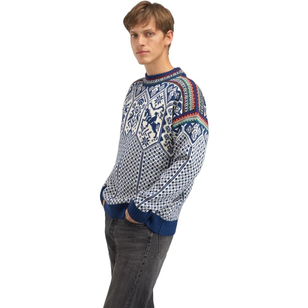 1994 Masc Sweater Indigo Mustard Bottlegreen, view: 2