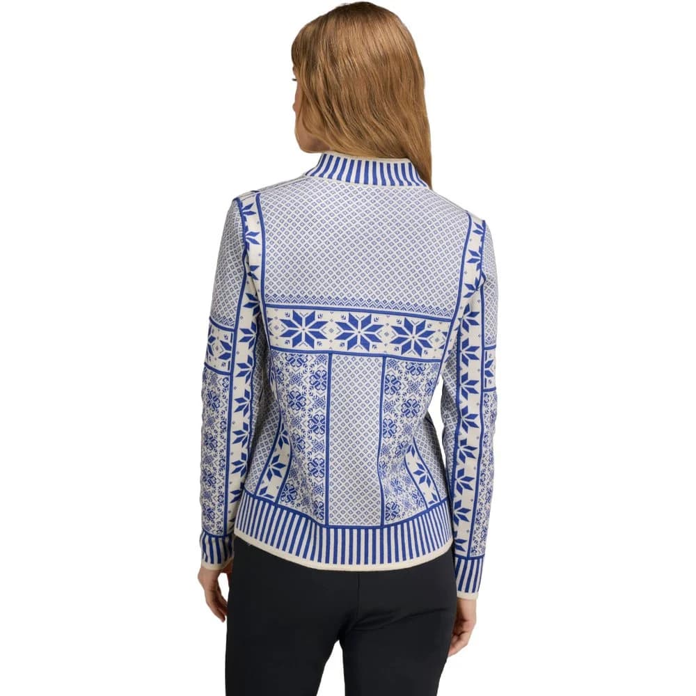 Vardasen Fem. Sweater Offwhite Ultramarine, view: 2