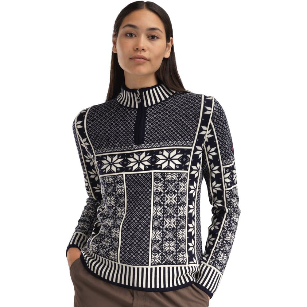 Vardasen Fem. Sweater Marine Offwhite, view: 1