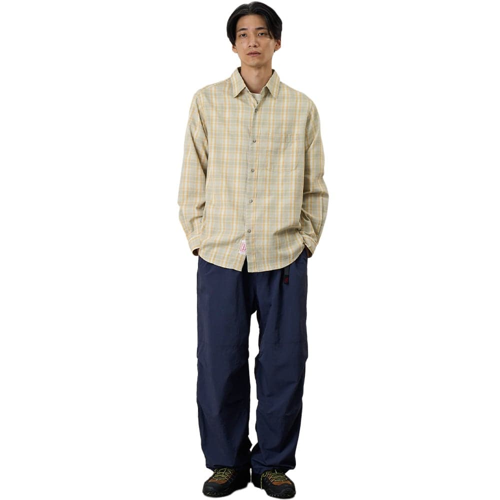 Checkered Ombre Shirt Mustard, view: 1