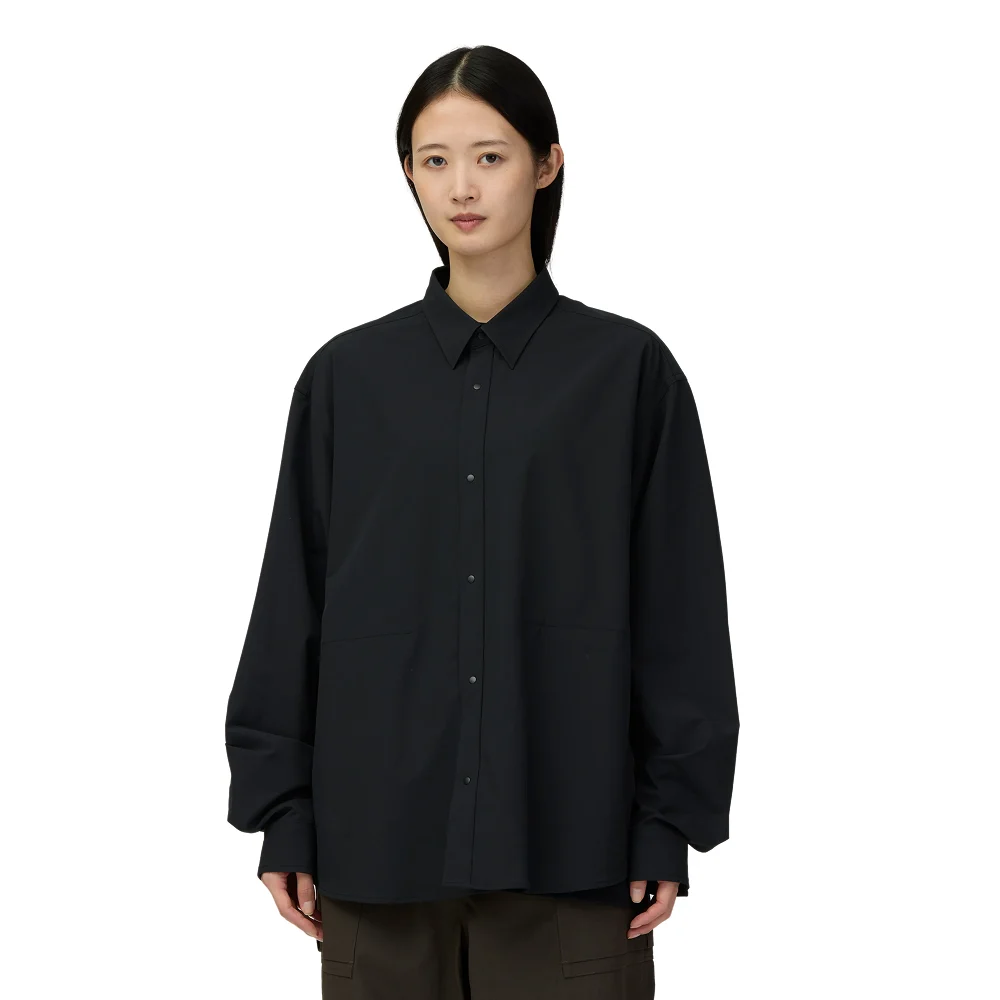 Water-Repellent Stretch Shirt Black, view: 1
