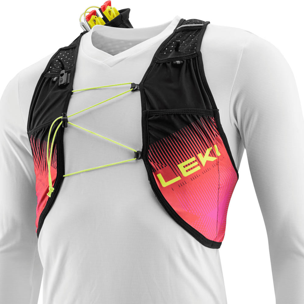 Trail Running Quvier Vest Black-Bright-Red-Neonpink, view: 2