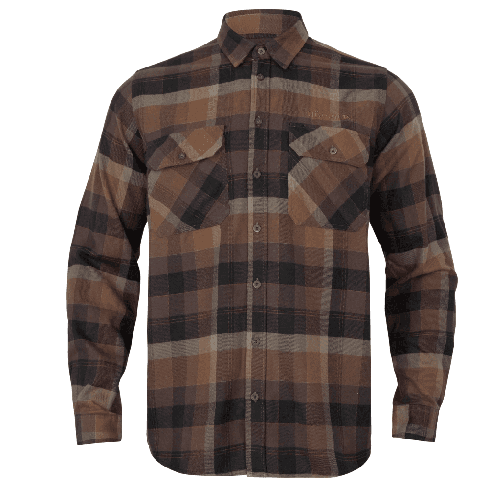 Asmund Långärmad Skjorta Rust Brown Check, view: 0