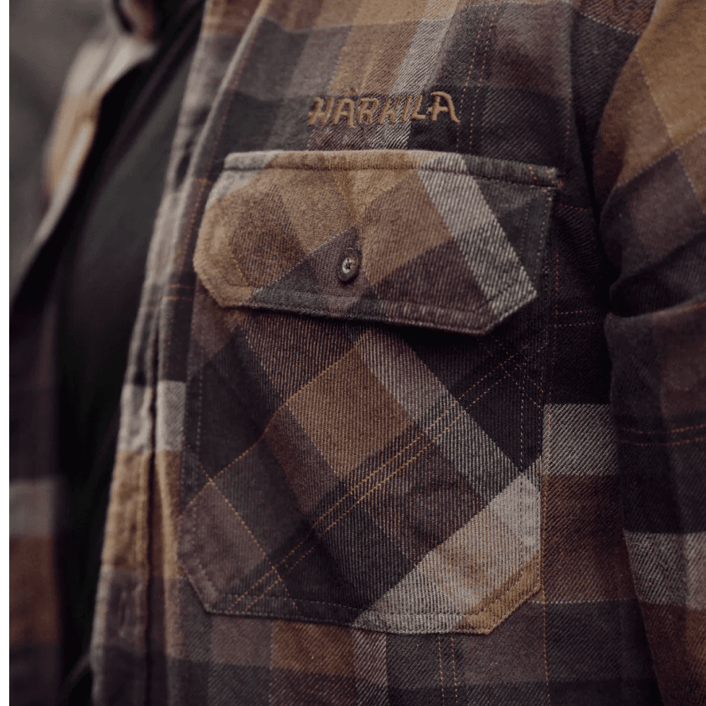 Asmund Långärmad Skjorta Rust Brown Check, view: 2