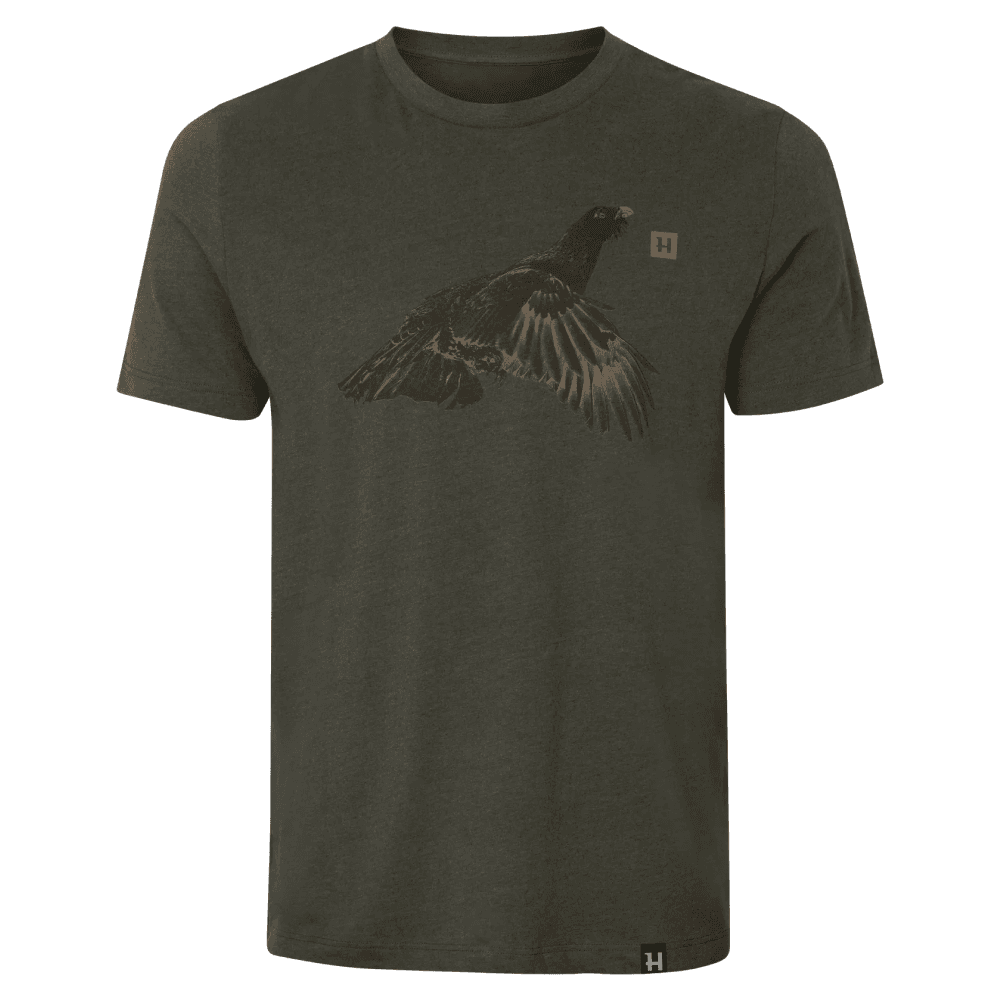Topp Kortärmad T-Shirt Forest Night Grouse, view: 0