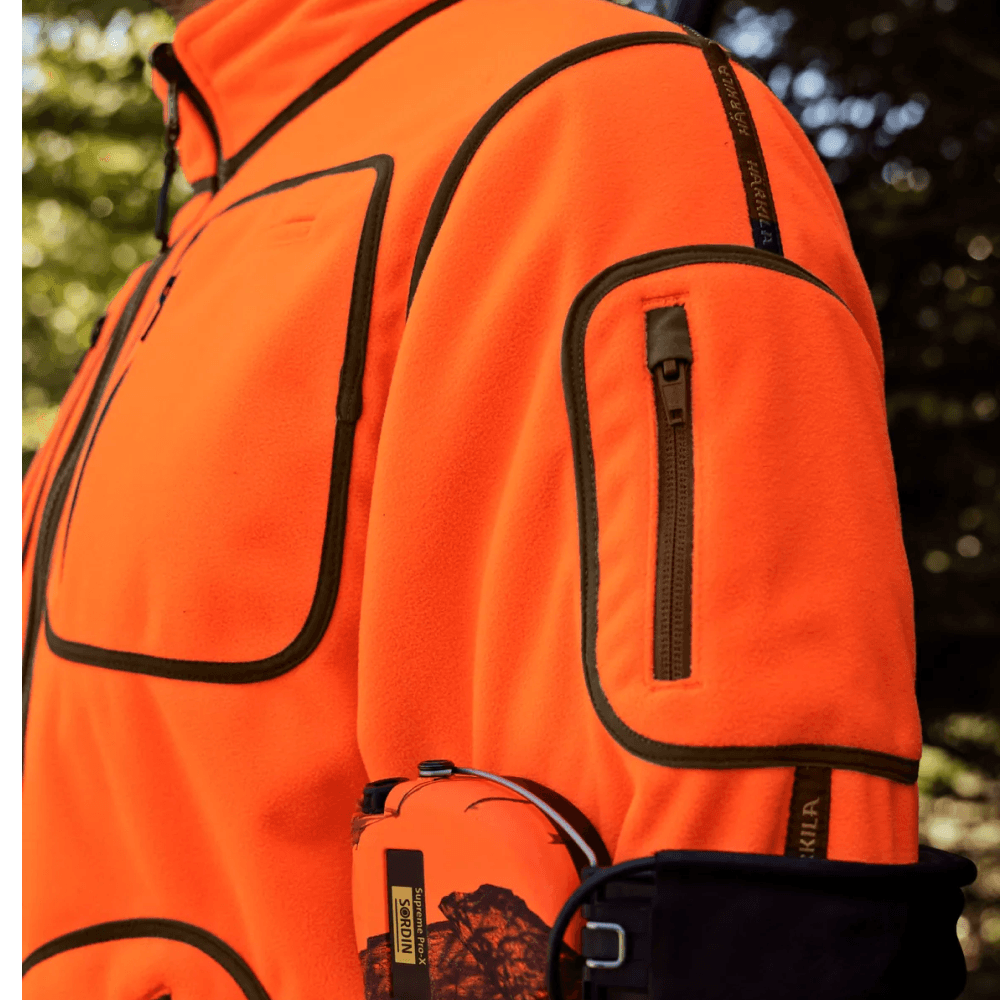 Kamko Blaze Rev. Fleecetröja Orange Blaze/Willow Green, view: 2