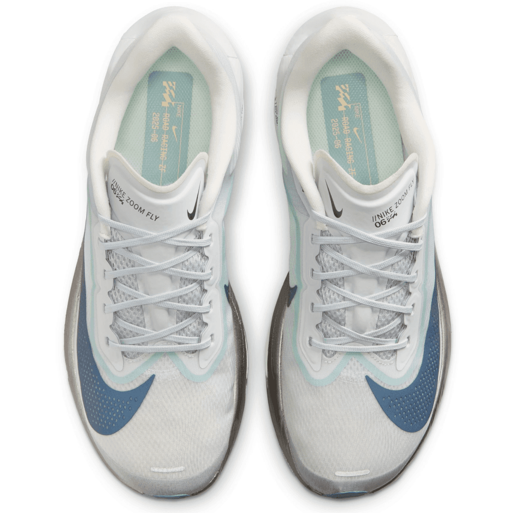 M's Zoom Fly 6 Road Racing Shoes Pure Platinum/Dark Obsidian-Grey Fog, view: 2