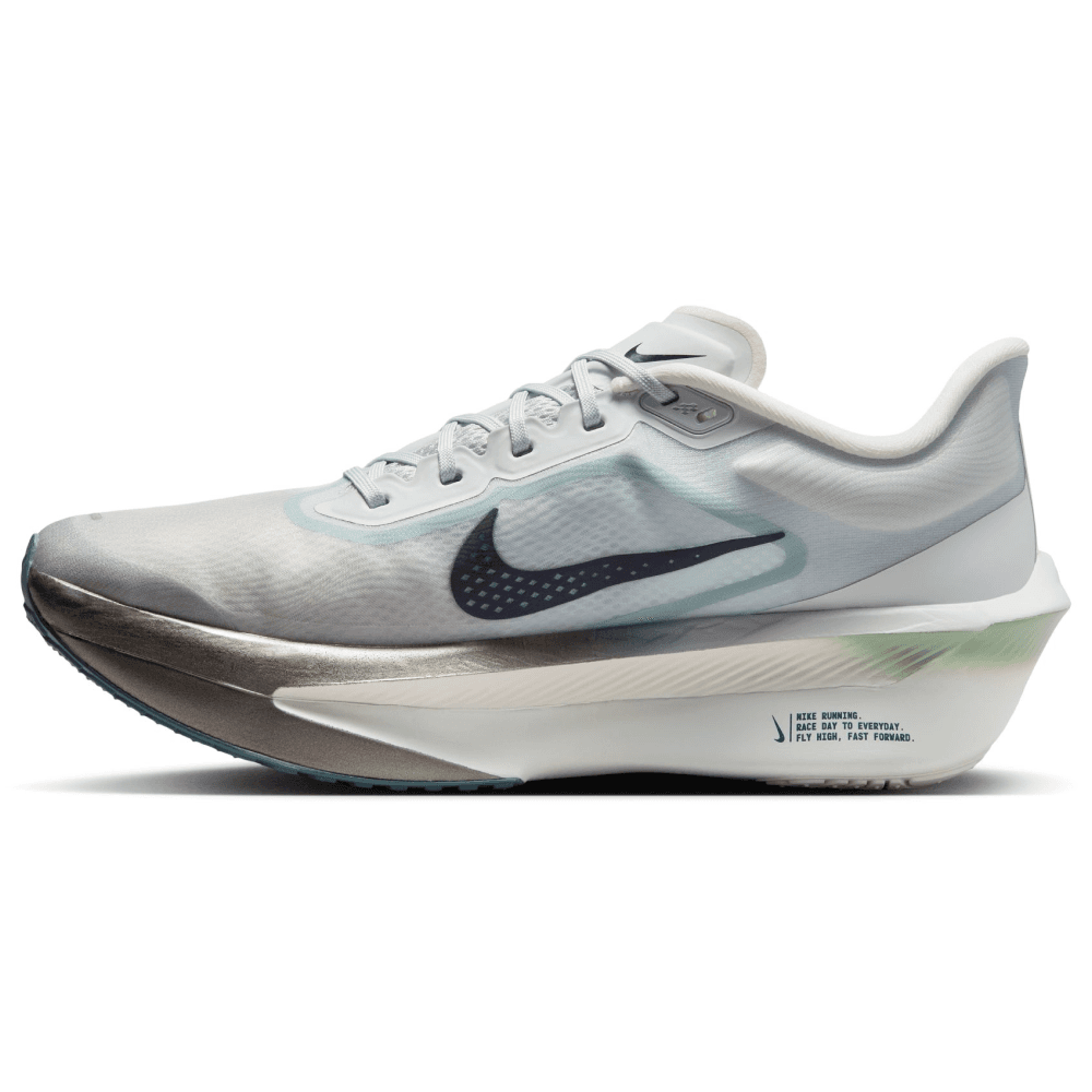 M's Zoom Fly 6 Road Racing Shoes Pure Platinum/Dark Obsidian-Grey Fog, view: 3