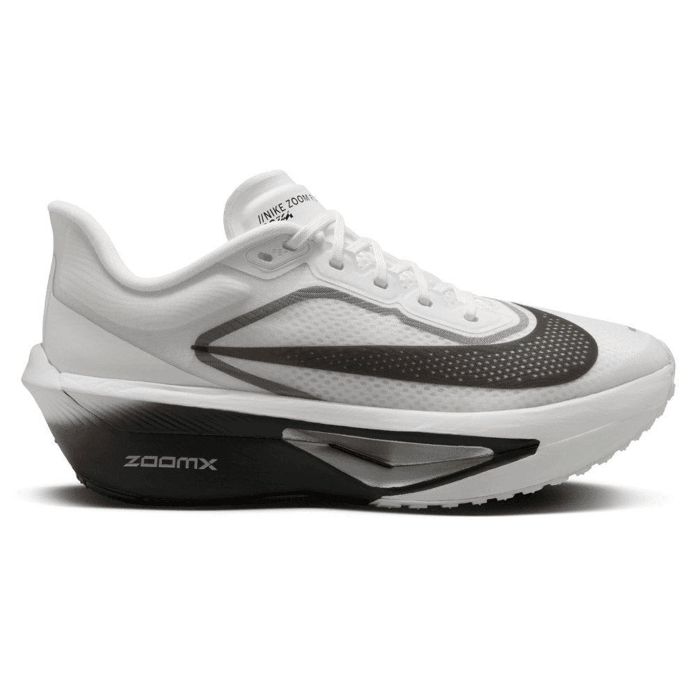 W's Zoom Fly 6 Road Racing Shoes White/Black-Smoke Grey-Metallic Silver, view: 0