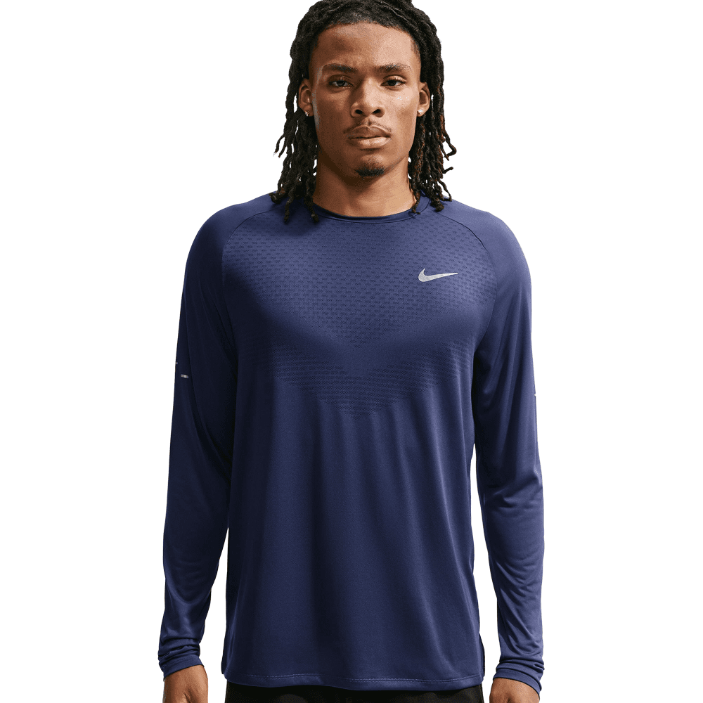 M's Stride Dri-Fit Adv Long-Sleeve Running Top Midnight Navy/Reflective Silv, view: 0