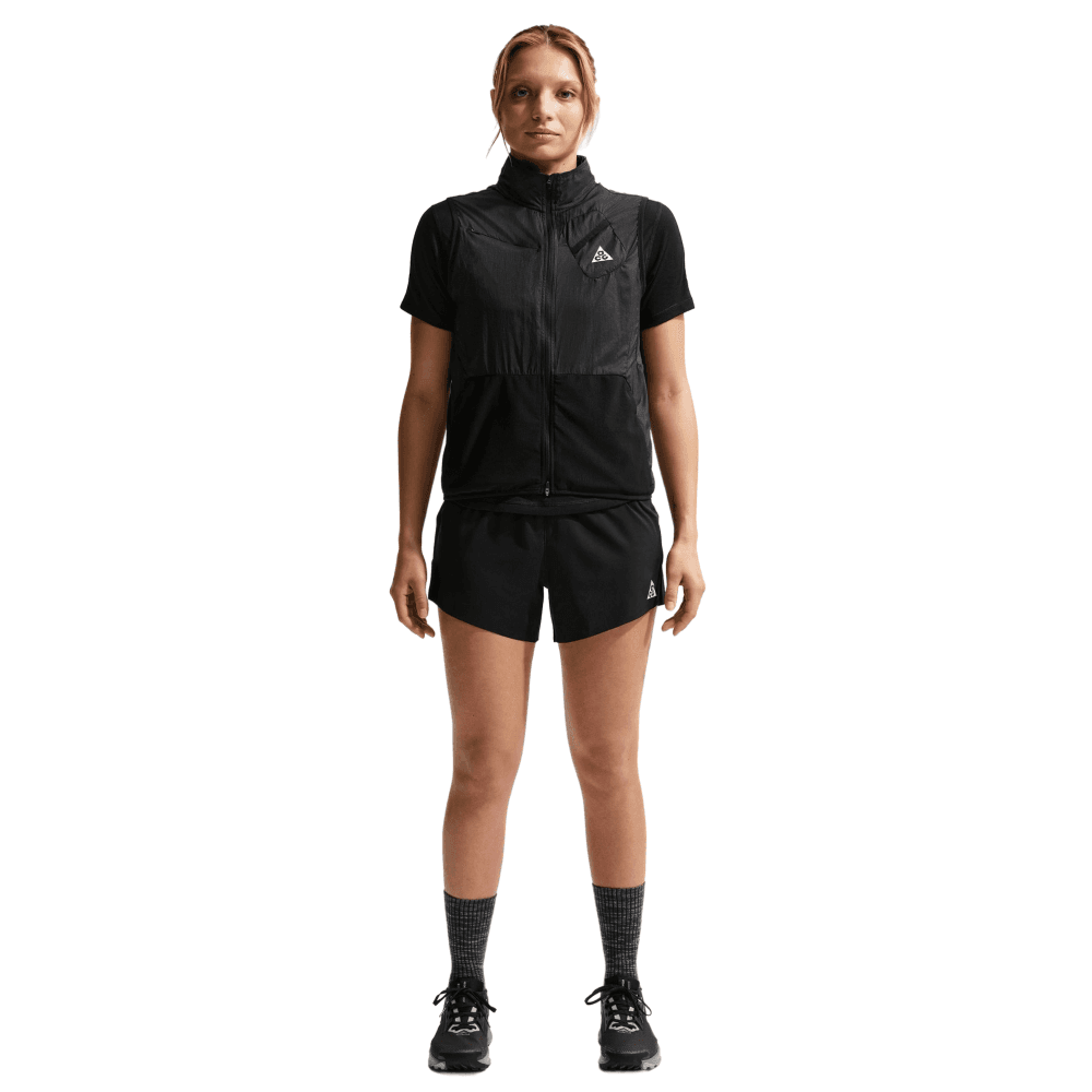 W's Acg Dri-Fit Mid-Rise Brief-Lined Trail Running Shorts Black/Black/Summit White, view: 0