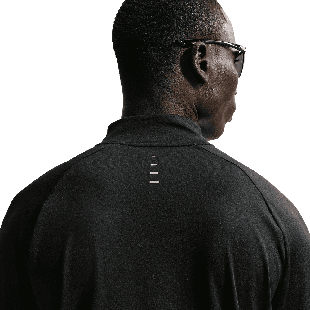 M's Stride Dri-Fit 1/4-Zip Running Top Black/Reflective Silv, view: 1
