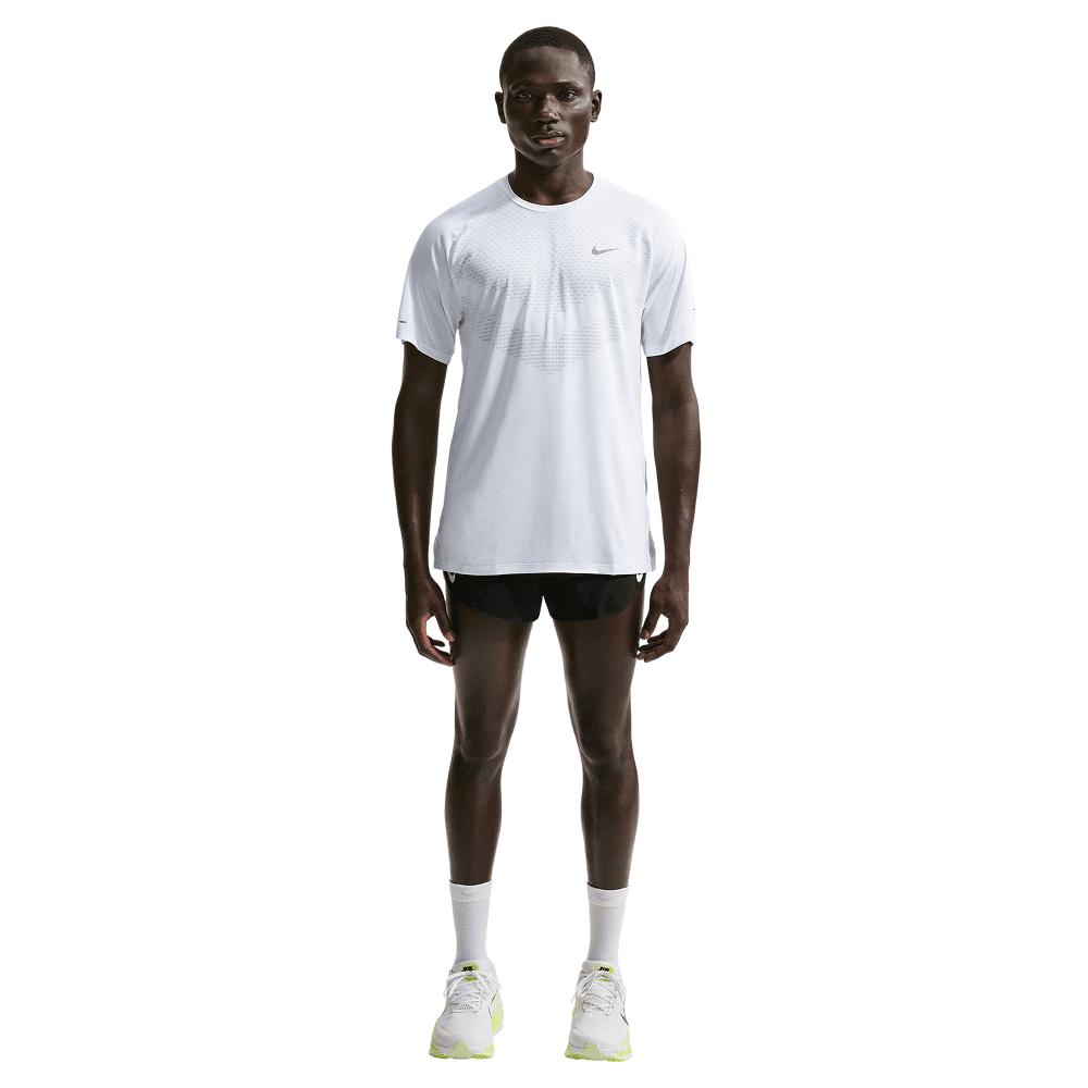 M's Stride Dri-Fit Adv Short-Sleeve Running Top White/Reflective Silv, view: 3
