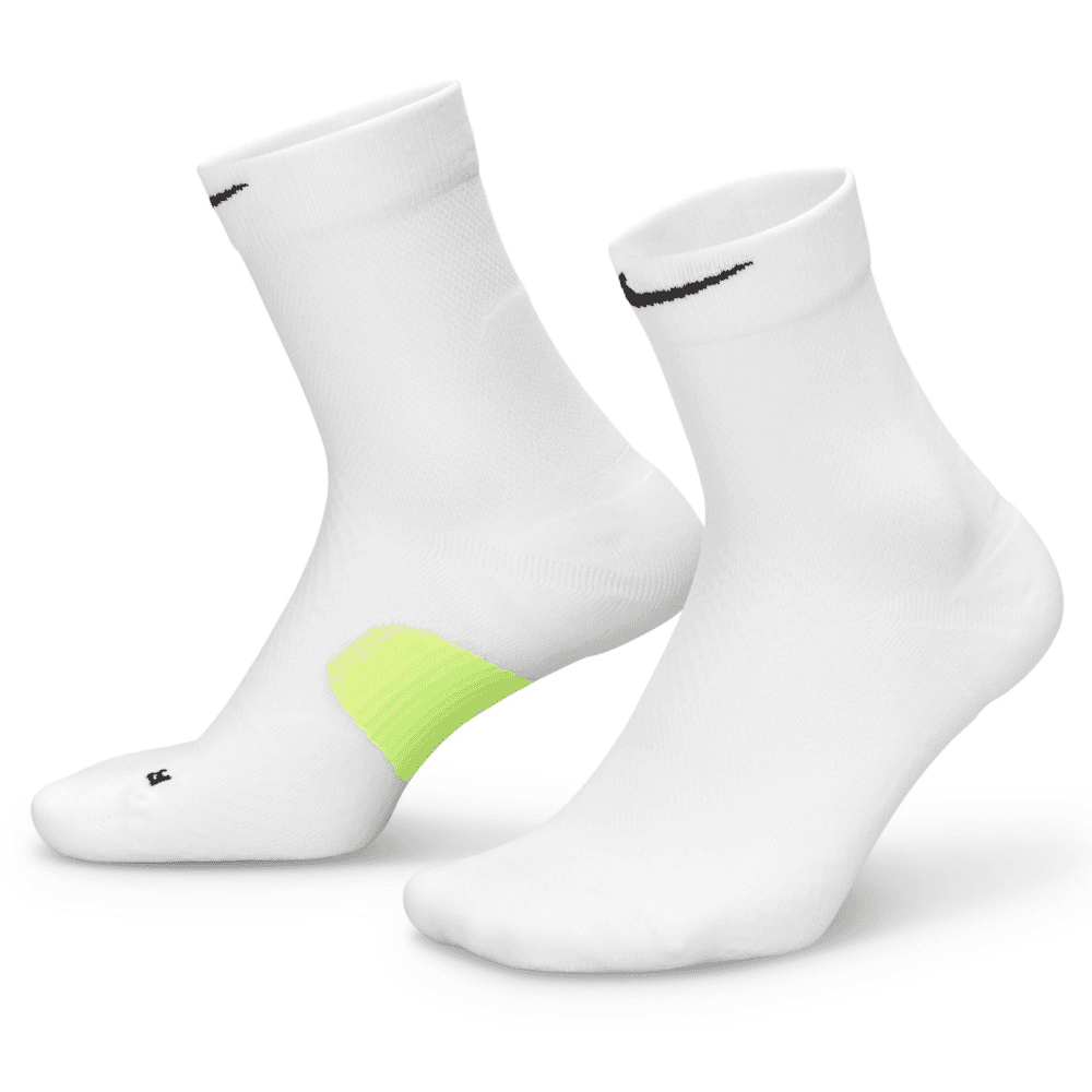 Run Midweight Running Micro-Crew Socks (1 Pair) White/Volt/Black, view: 1