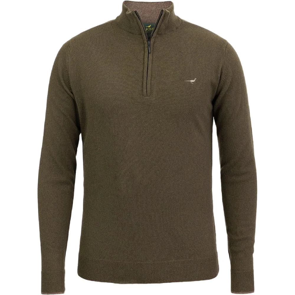 Brompton Zip Neck Olive, view: 0