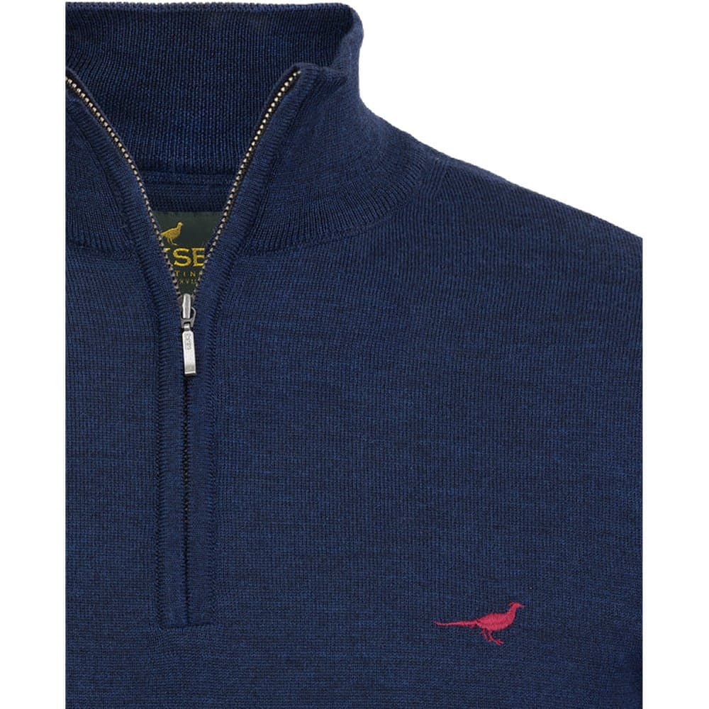 Norfolk Zip-Neck French Blue, view: 1