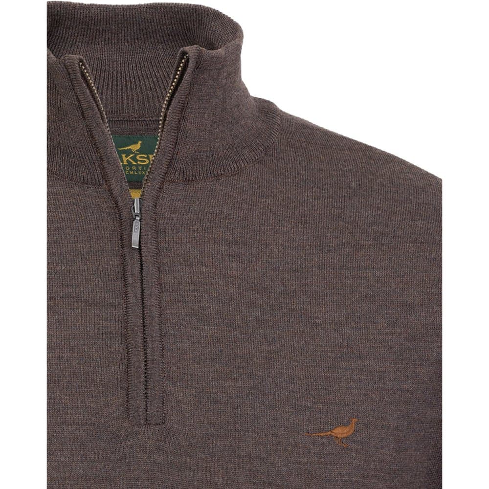 Norfolk Zip-Neck Chocolate, view: 1