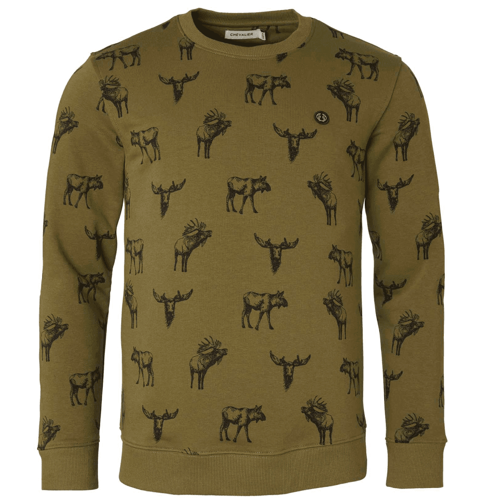 Moose Sweatshirt Men Forest Green Moose, view: 0