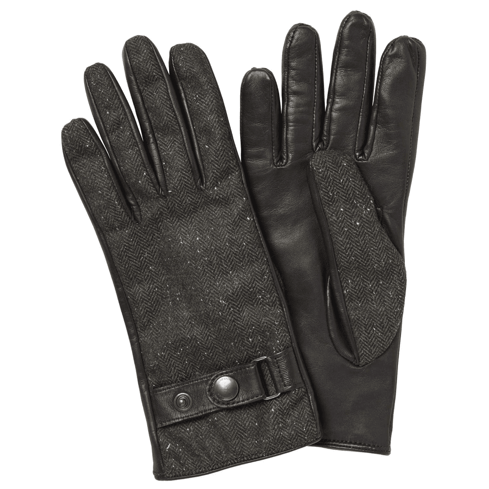 Jane Tweed Gloves Women Dark Green Herringbone, view: 0