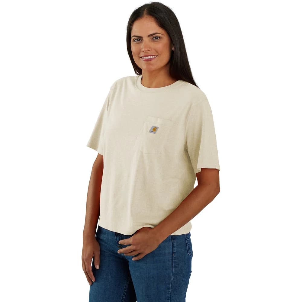 W's Tencel Fiber Series Loose T-Shirt Oat Milk Heather, view: 1