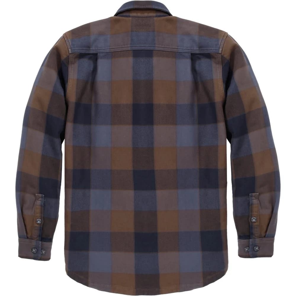 Everett Loose Ls Plaid Shirt Navy, view: 1