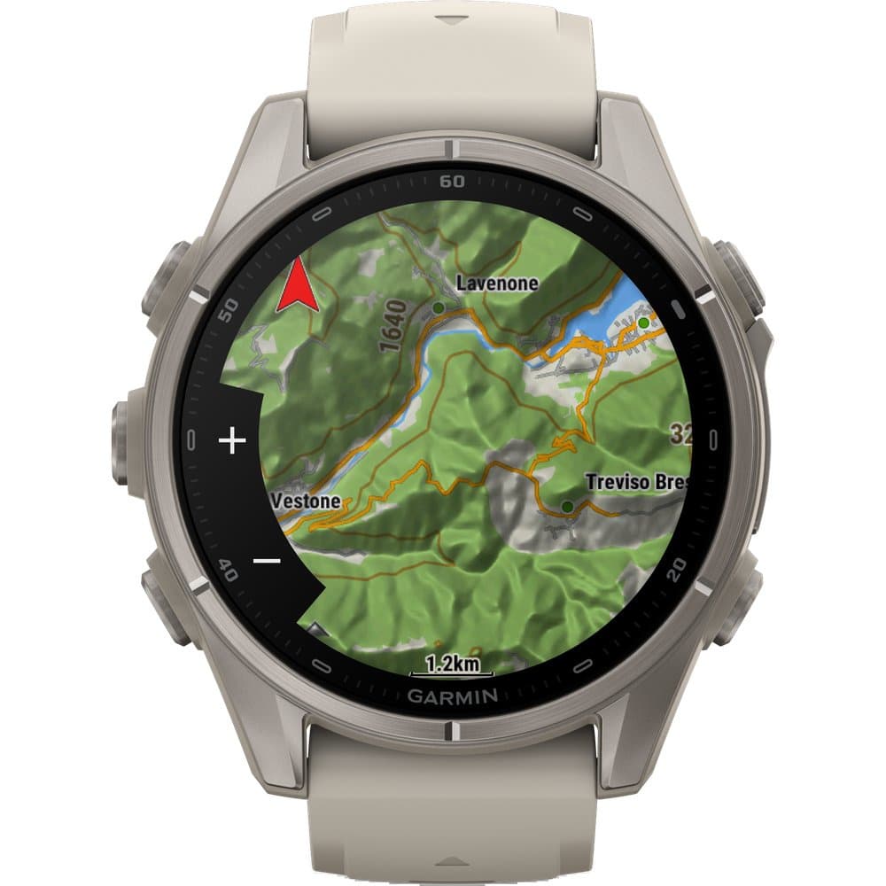 Fenix 9 43Mm Ti Smartwatch Titanium With Fog Gray Silicone Band, view: 2