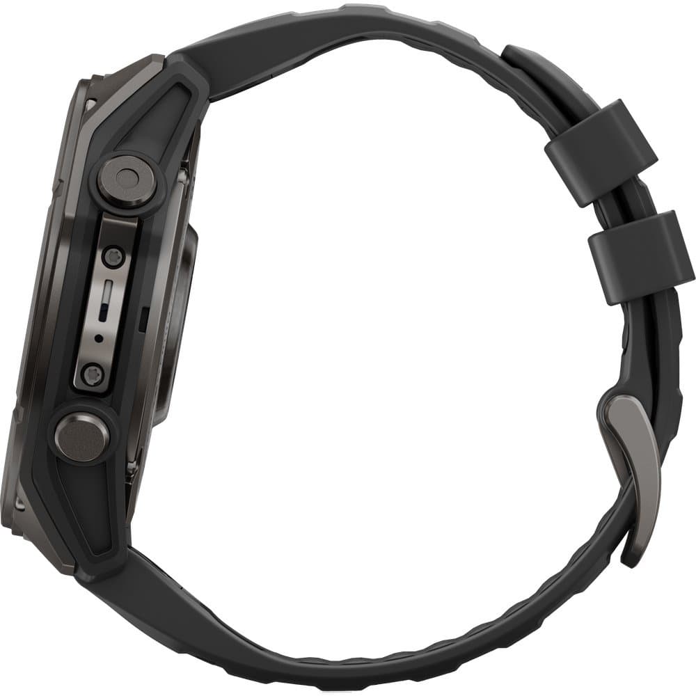 Fenix 9 51mm Dlc Smartwatch Carbon Gray Dlc Titanium With Black Silicone Band, view: 6