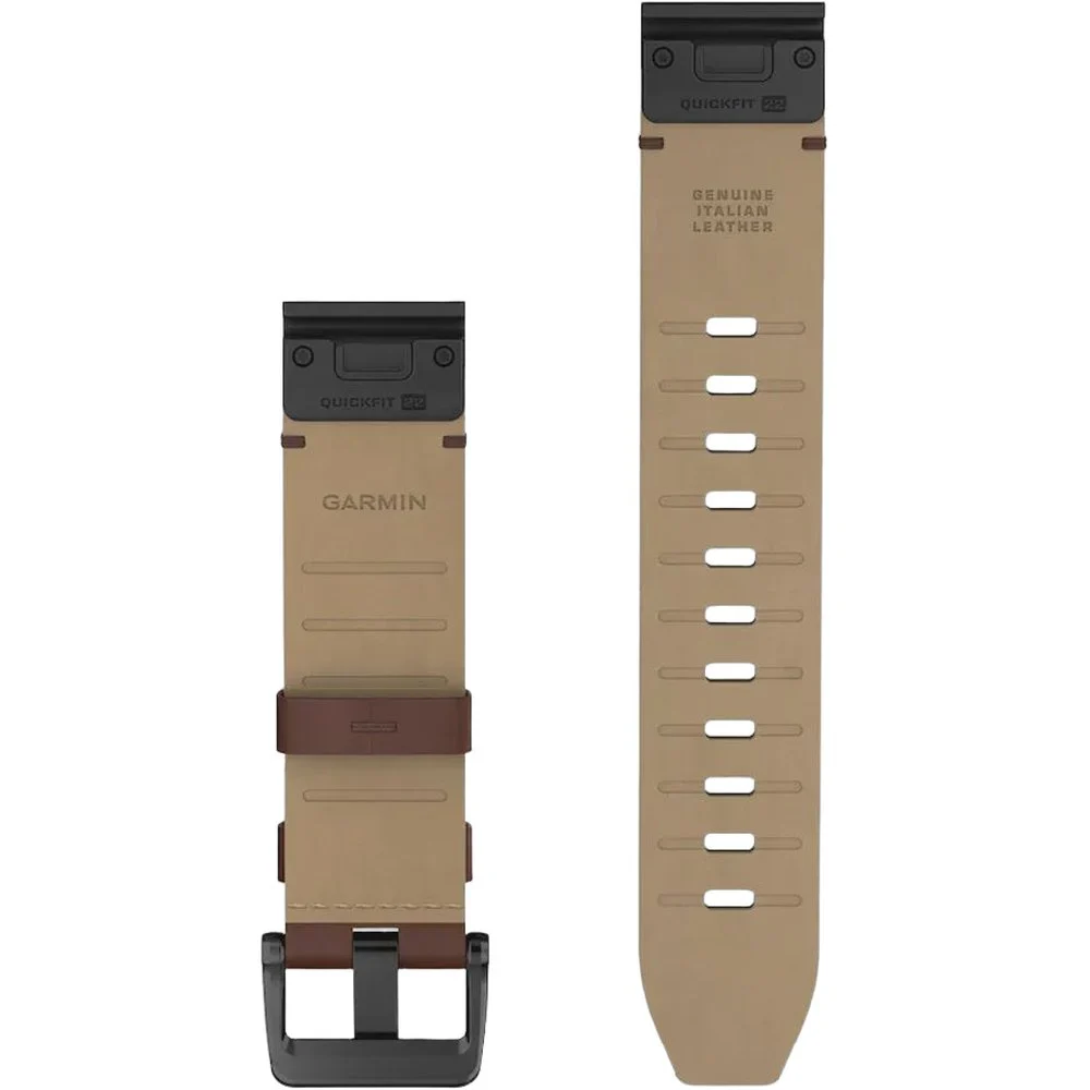Quickfit 22 Watch Band Walnut Leather, view: 1